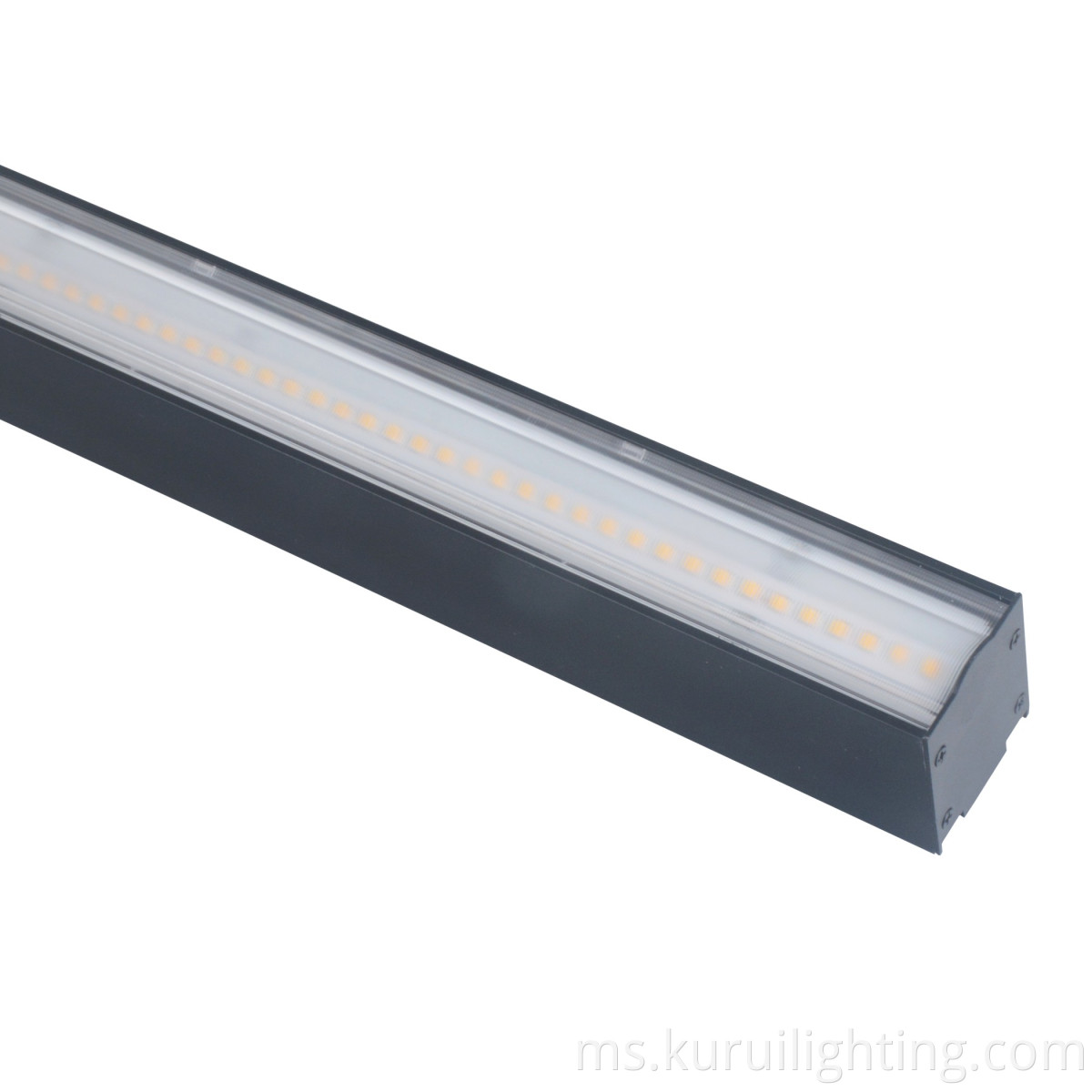 Black Aluminum LED Office Linear Luminaire